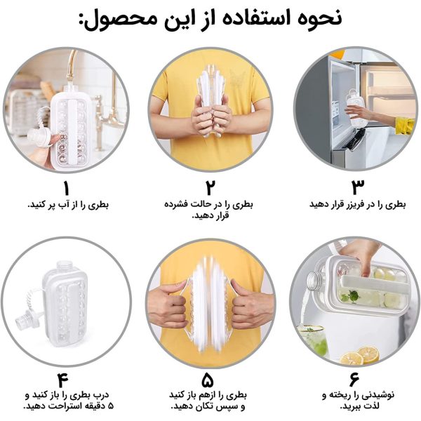 قرارگیری قالب یخ کروی در فریزر